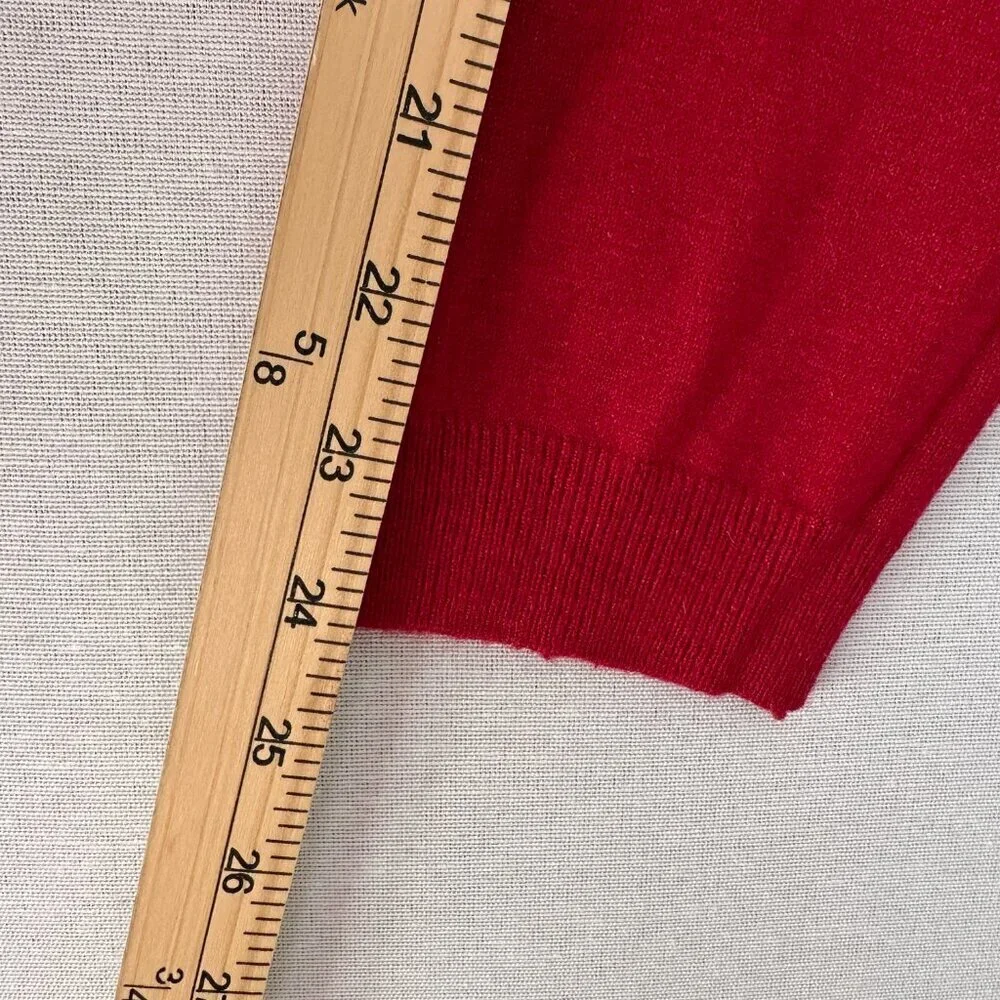 JOSEPHINE CHAUS WOMEN'S RED COWL NECK PULLOVER SWEATER SIZE L (LARGE)